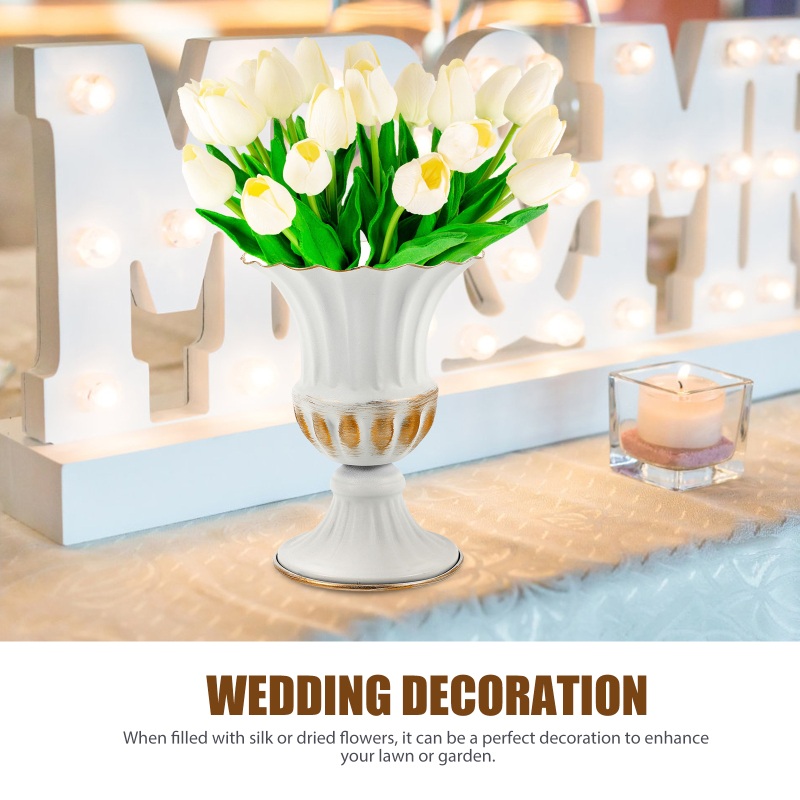 2 Pcs Cemetery Vase Set - Exquisite Artificial Flower Personalized Decor for Memorial, Graveyard