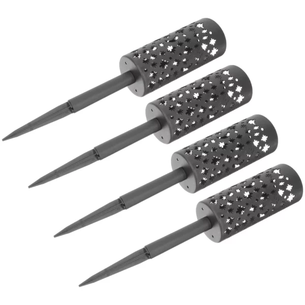 Cemetery Vase Set - 4 Pcs Plastic Flower Containers with Spiked Stake Stand for Personalized Outdoor Memorial Decorations at Graves - Image 2