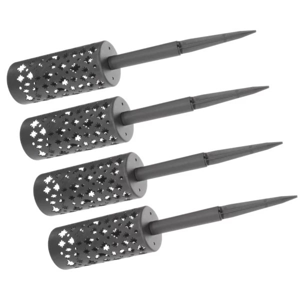 Cemetery Vase Set - 4 Pcs Plastic Flower Containers with Spiked Stake Stand for Personalized Outdoor Memorial Decorations at Graves - Image 6