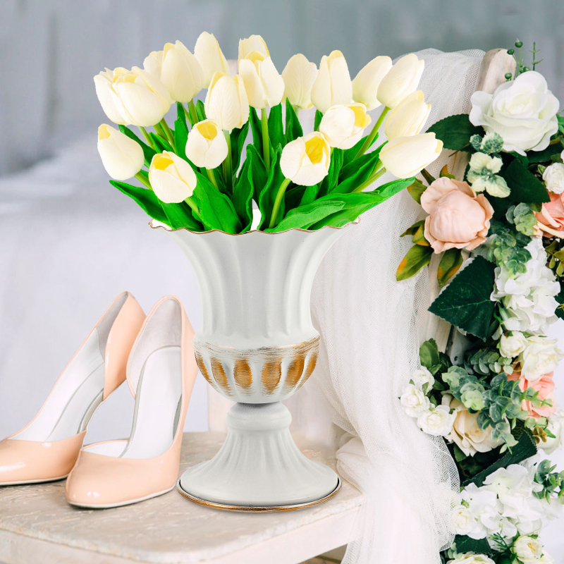 2 Pcs Cemetery Vase Set - Exquisite Artificial Flower Personalized Decor for Memorial, Graveyard