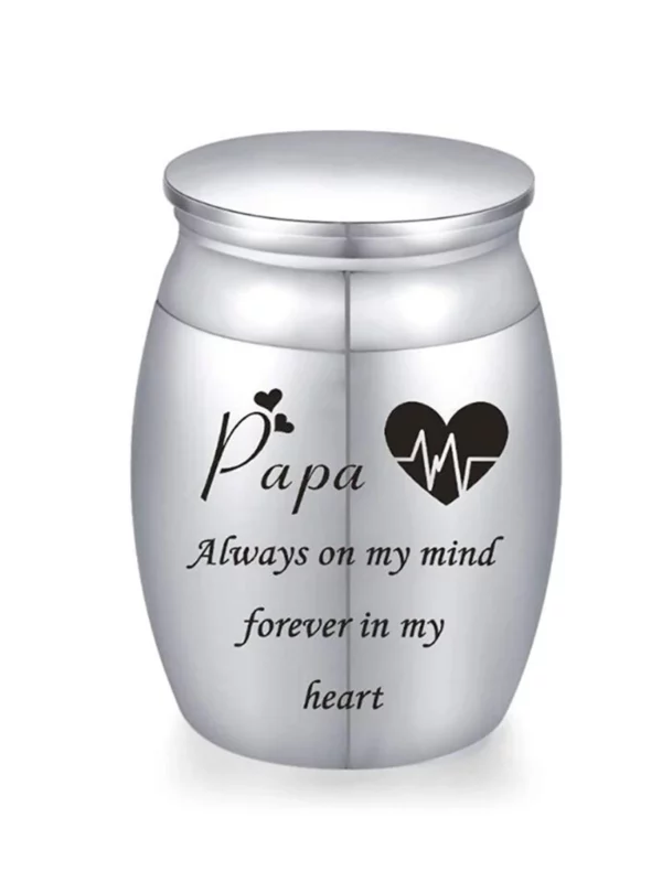 Small Stainless Steel Decorative Urns for Cremation - Mini Funeral Urns for Ashes - Memorial Ashes Holder in 2 Sizes - Image 6
