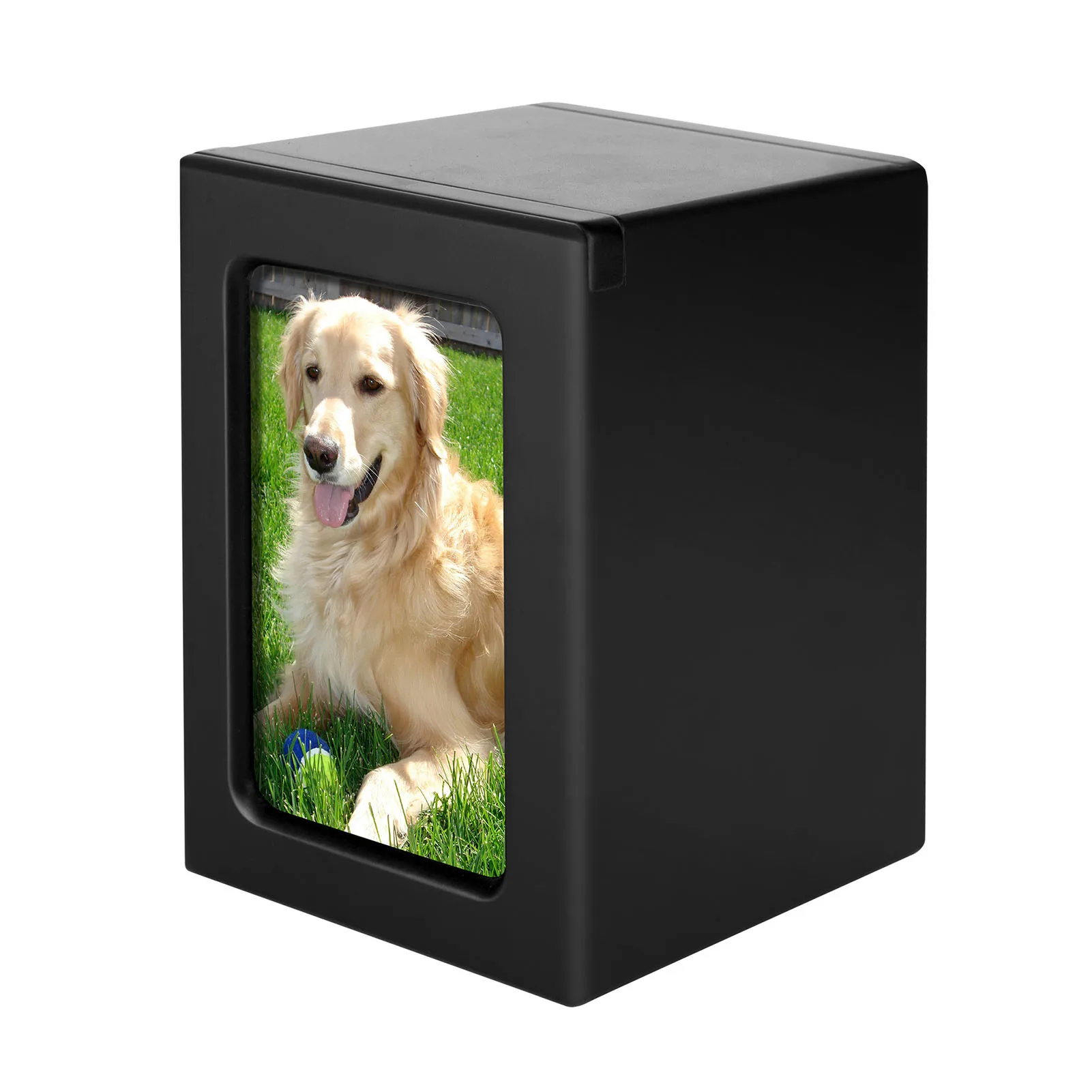 Wooden Pet Memorial Box with Photo Frame - Pet Cremation Urn for Dogs, Cats, Birds, and Small Pets - Urns for Cremation Ashes