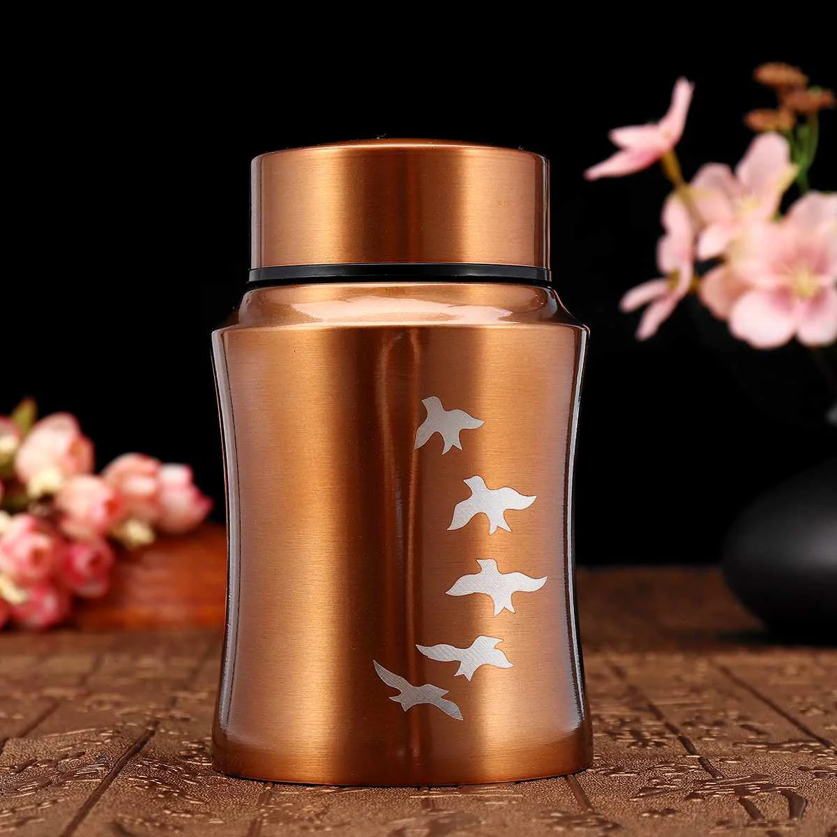 Stainless Steel Pet Urns for Cremation - Gold/Silver Tree Design - Dog, Cat, Birds, and Mouse Ashes Keepsake Casket - Pets Columbarium Memorials