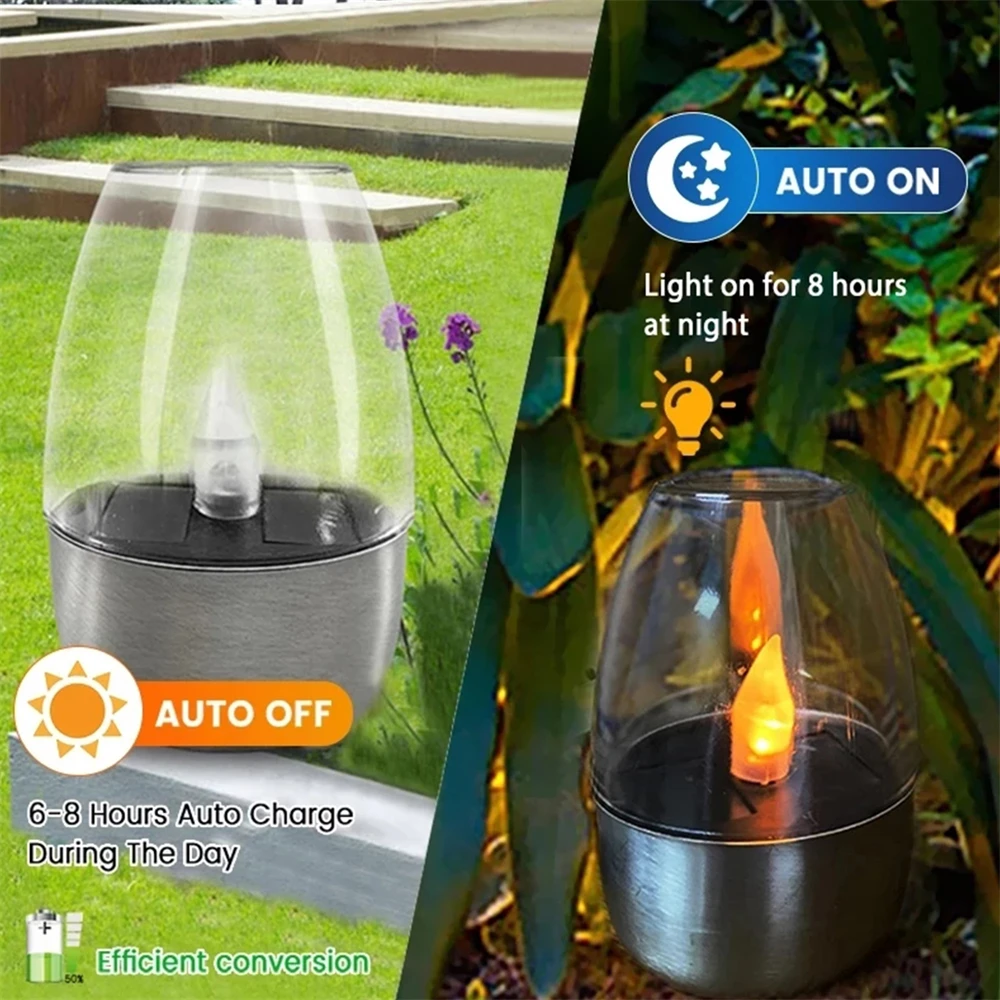 Solar Cemetery Candles - Waterproof Flameless LED Tea Lights for Garden, Christmas, Wedding Decoration Lanterns