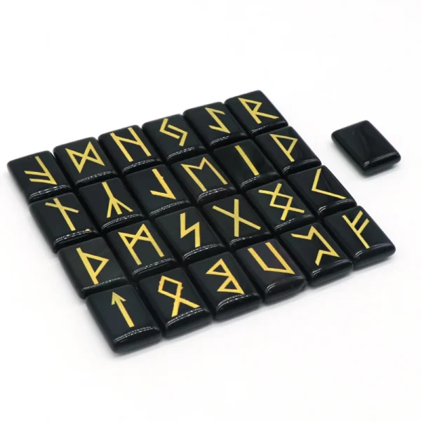 Natural Rune Set - 25pcs/lot for Divination Crystal Agate, Fortune-telling, Heaven Book Stone - Energy Reiki Healing, Chakra Specimen Decor with Witch Runes - Image 4