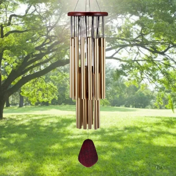 Outdoor Memorial Wind Chimes with 27 Tuned Tubes for Soothing Melodic Tones - Ideal Garden Decoration and Relaxing Wind Music - Image 2