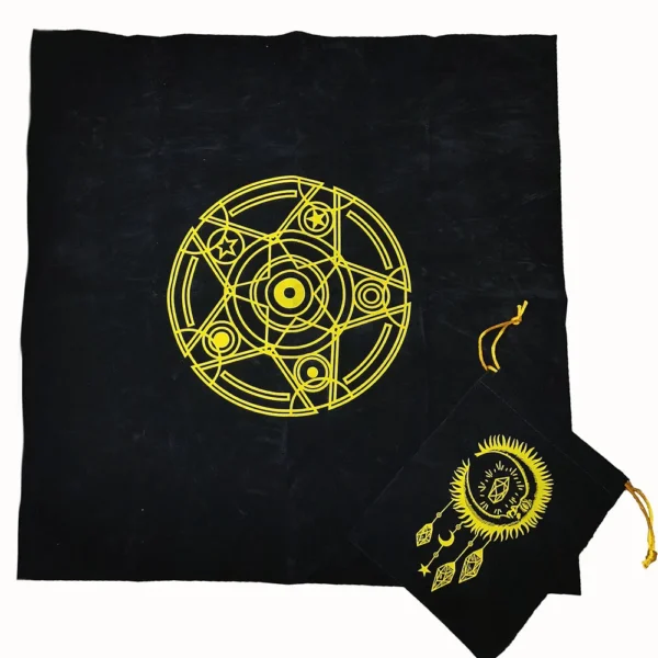 Deluxe Sun Gift Box Set with Gold Foil Tarot - Beautiful Tarot Decks - 12 * 7cm Stamping PVC, Waterproof, Wear Resistant Board Game Card in Feather Black Gold Design - Image 6