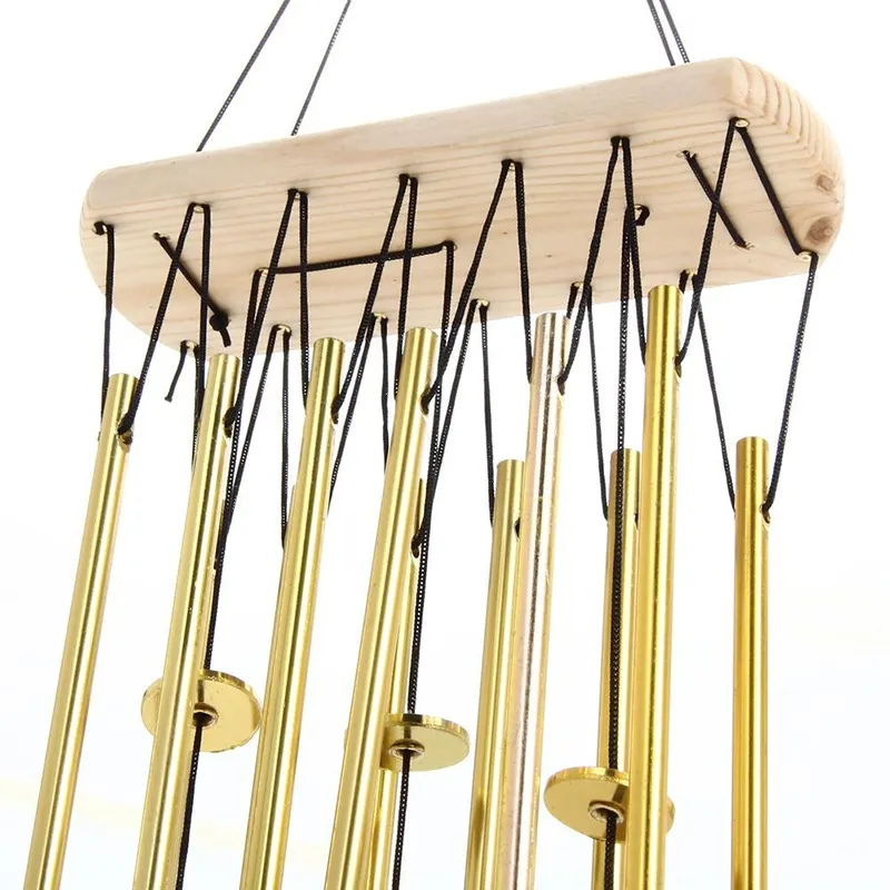 Large Copper Money Wind Chime Pendant - Metal Pipe Wind Chime with Bells and Tubes - Outdoor Yard Garden Home Decoration - Unique Memorial Wind Chimes