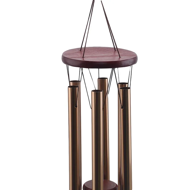 Large Copper Money Wind Chime Pendant - Metal Pipe Wind Chime with Bells and Tubes - Outdoor Yard Garden Home Decoration - Unique Memorial Wind Chimes