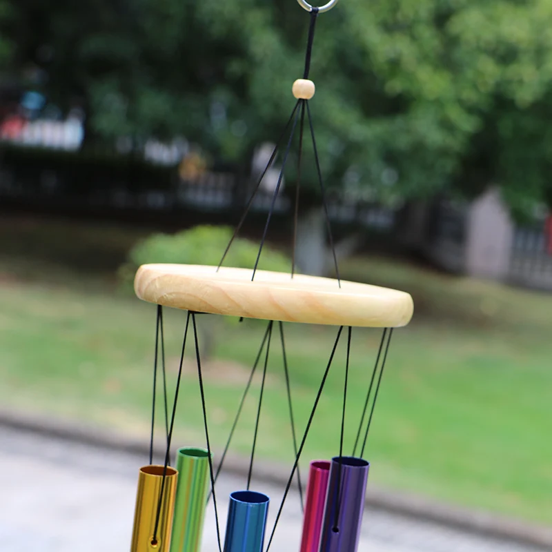 Amazing Grace Deep Resonant 6 Tube Copper Memorial Wind Chimes - Antique Chapel Bells Windchimes for Hanging Home Decoration (1PCS)