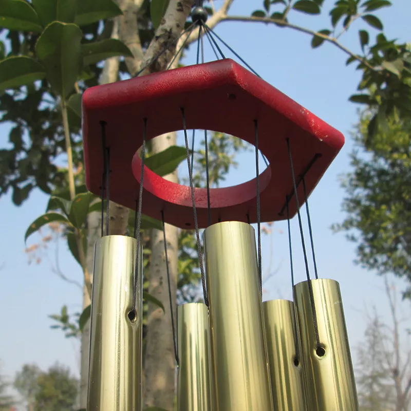 Amazing Grace Deep Resonant 6 Tube Copper Memorial Wind Chimes - Antique Chapel Bells Windchimes for Hanging Home Decoration (1PCS)
