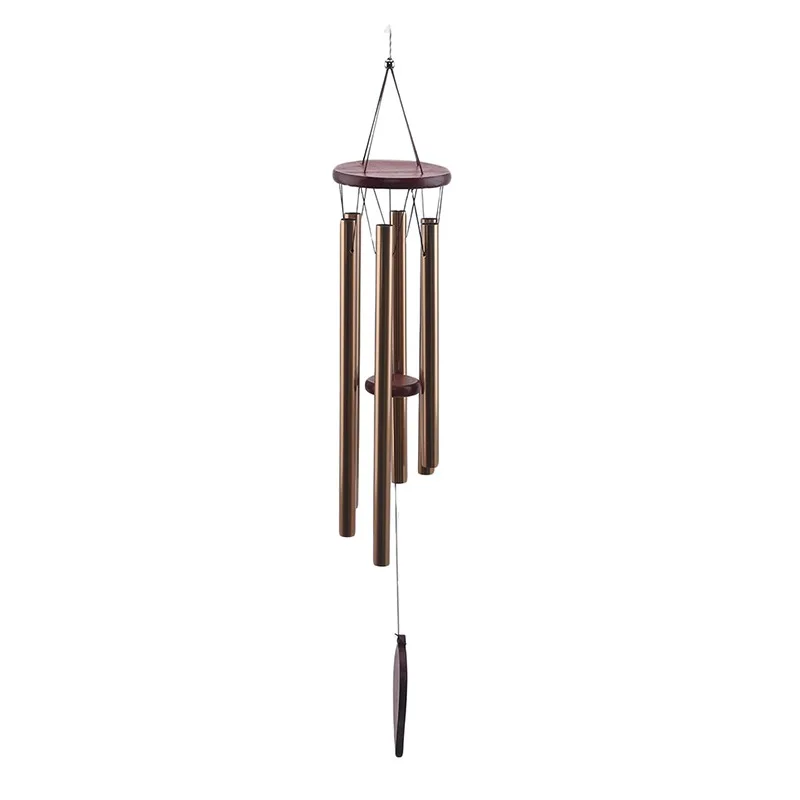 Large Copper Money Wind Chime Pendant - Metal Pipe Wind Chime with Bells and Tubes - Outdoor Yard Garden Home Decoration - Unique Memorial Wind Chimes