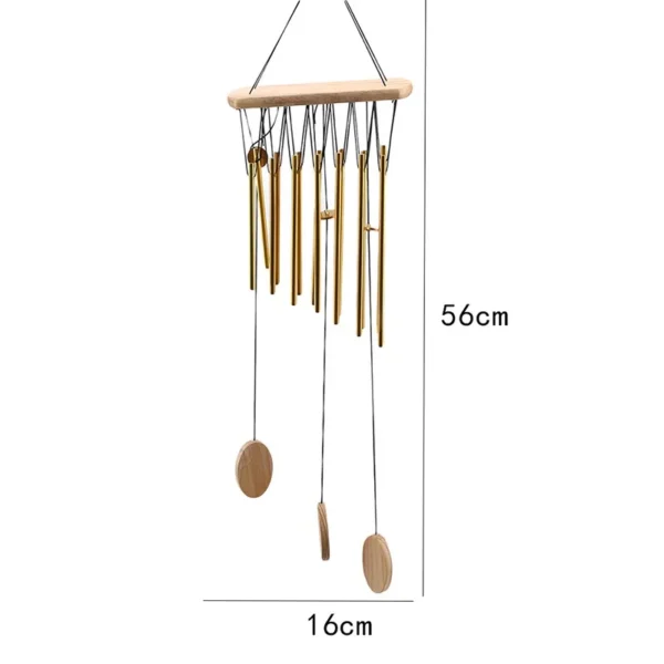 Large Copper Money Wind Chime Pendant - Metal Pipe Wind Chime with Bells and Tubes - Outdoor Yard Garden Home Decoration - Unique Memorial Wind Chimes - Image 14