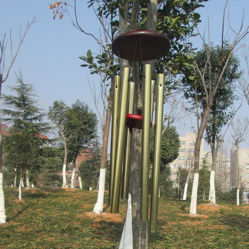 Amazing Grace Deep Resonant 6 Tube Copper Memorial Wind Chimes - Antique Chapel Bells Windchimes for Hanging Home Decoration (1PCS)