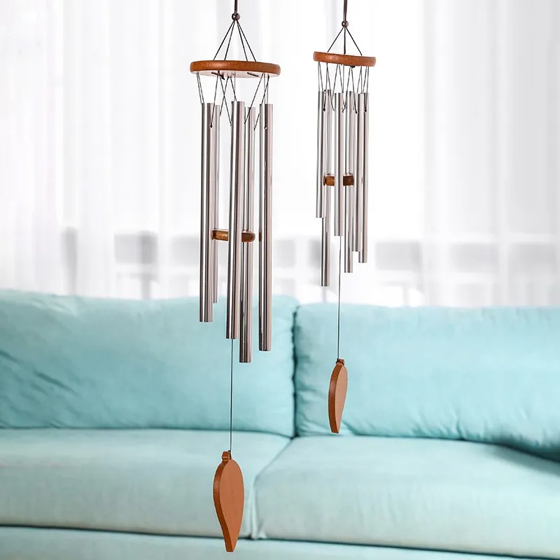 Large Copper Money Wind Chime Pendant - Metal Pipe Wind Chime with Bells and Tubes - Outdoor Yard Garden Home Decoration - Unique Memorial Wind Chimes