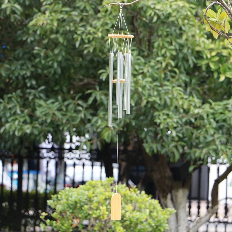Amazing Grace Deep Resonant 6 Tube Copper Memorial Wind Chimes - Antique Chapel Bells Windchimes for Hanging Home Decoration (1PCS)
