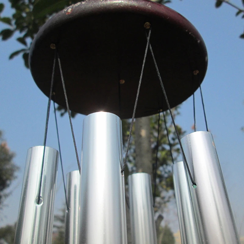 Amazing Grace Deep Resonant 6 Tube Copper Memorial Wind Chimes - Antique Chapel Bells Windchimes for Hanging Home Decoration (1PCS)