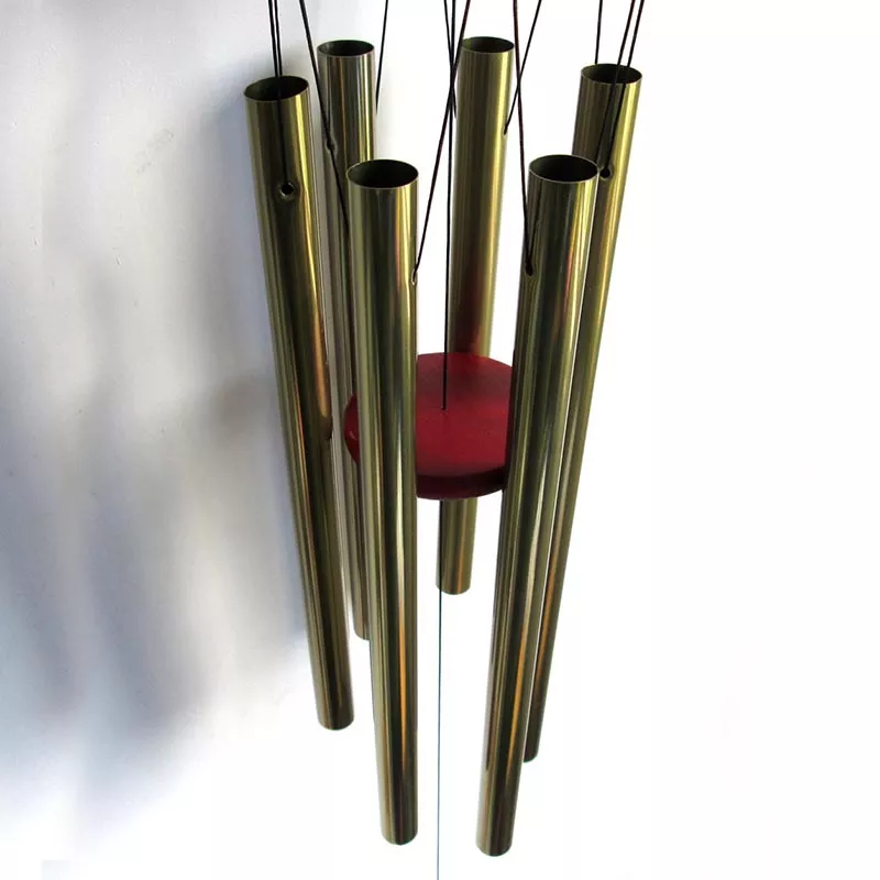 Amazing Grace Deep Resonant 6 Tube Copper Memorial Wind Chimes - Antique Chapel Bells Windchimes for Hanging Home Decoration (1PCS)