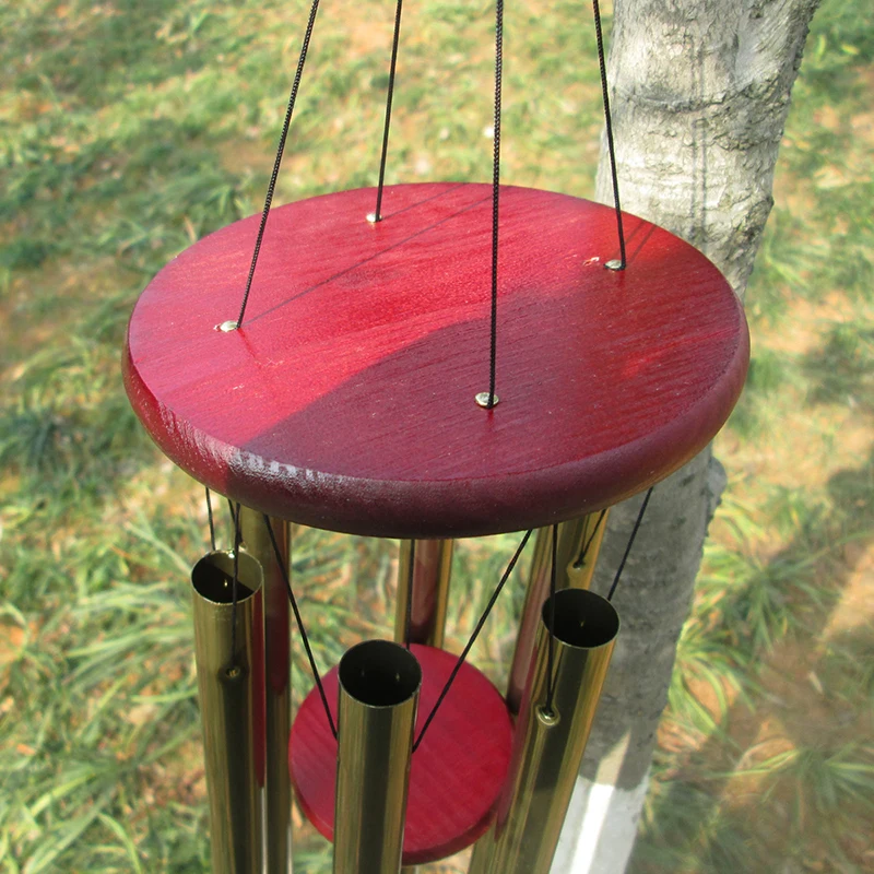 Amazing Grace Deep Resonant 6 Tube Copper Memorial Wind Chimes - Antique Chapel Bells Windchimes for Hanging Home Decoration (1PCS)