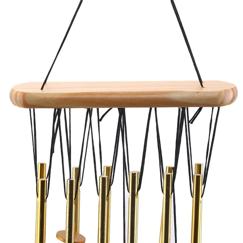 Large Copper Money Wind Chime Pendant - Metal Pipe Wind Chime with Bells and Tubes - Outdoor Yard Garden Home Decoration - Unique Memorial Wind Chimes