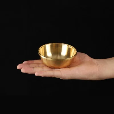 Brass Ritual Tarot Pentagram Altar Bowl - Gold Tableware for Ceremony, Moon Divination, Astrological Tool, Board Game - Witchcraft Supplies