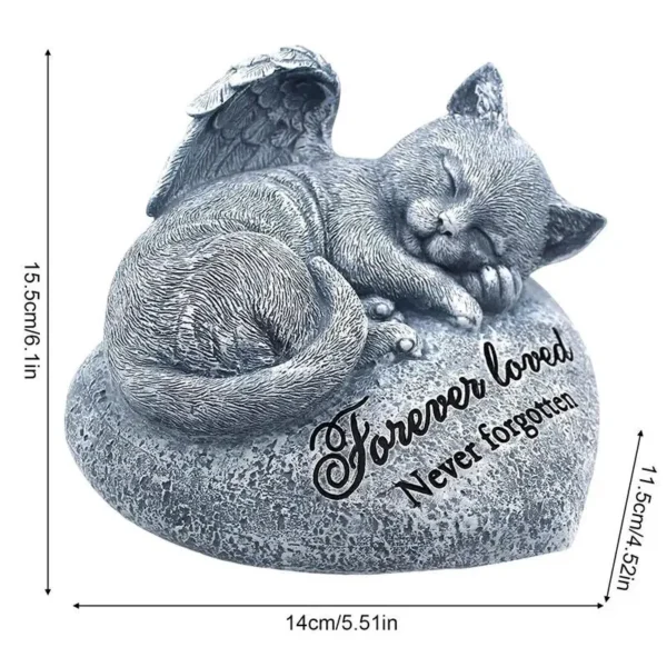 Customizable Cat Memorial Stone - Outdoor Garden Decor Statue for Sleeping Cat Remembrance - Pet Tombstones for Cat Memorials & Funerals - Image 6