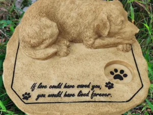 Pet Memorial Stones - Beautiful Memorial Wind Chimes for Dogs - Outdoor Tombstone or Indoor Display - Heartfelt Pet Memorial Gifts