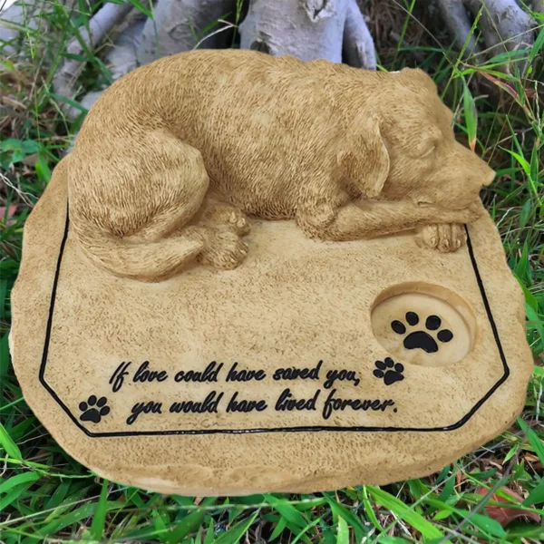 Pet Memorial Stones - Beautiful Memorial Wind Chimes for Dogs - Outdoor Tombstone or Indoor Display - Heartfelt Pet Memorial Gifts