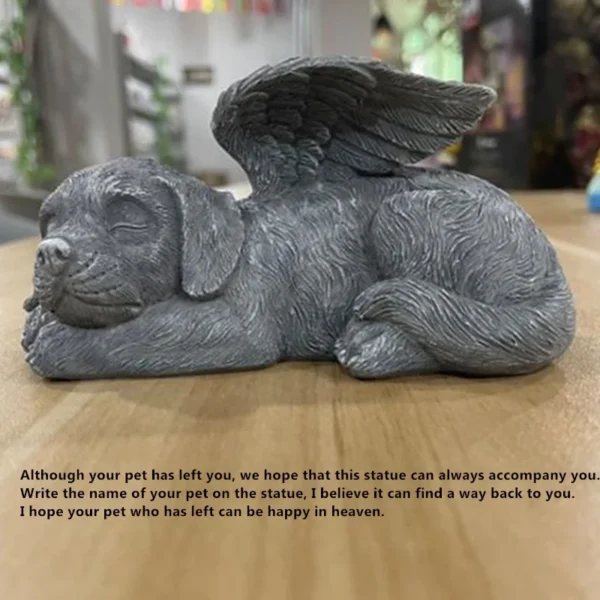 Resin Angel Dog Cat Statue for Garden Decor - Adorable Puppy Tombstone Sculpture Ornaments - Perfect Gifts for Yard and Home Decoration - Image 5