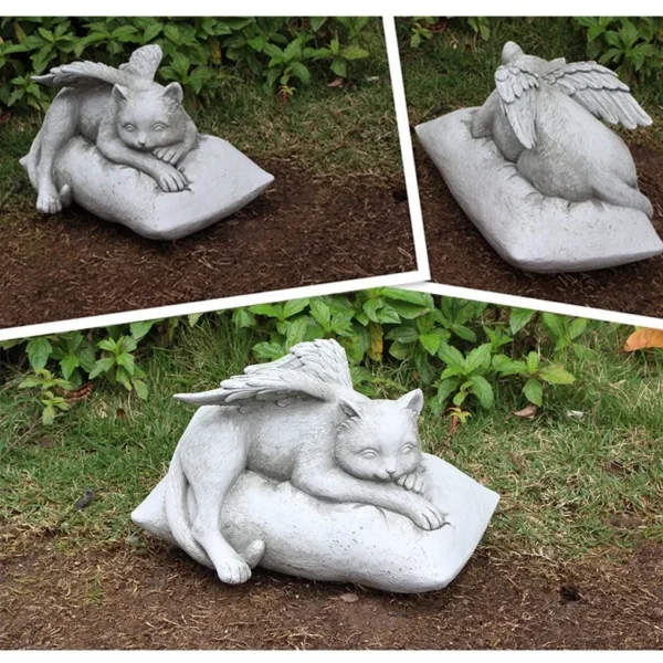 Resin Angel Dog Statue - Modern Style Figurine for Home Table Desk Decor - Contemporary Resin Sculpture - Image 6
