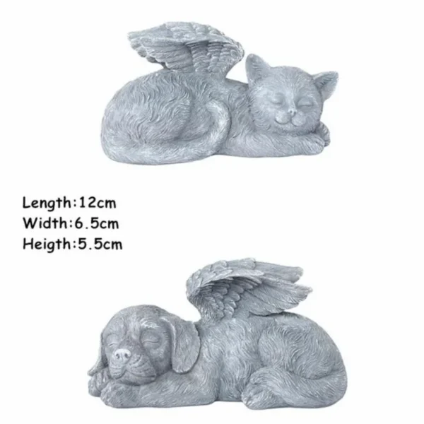 Resin Angel Dog Statue - Modern Style Figurine for Home Table Desk Decor - Contemporary Resin Sculpture - Image 7