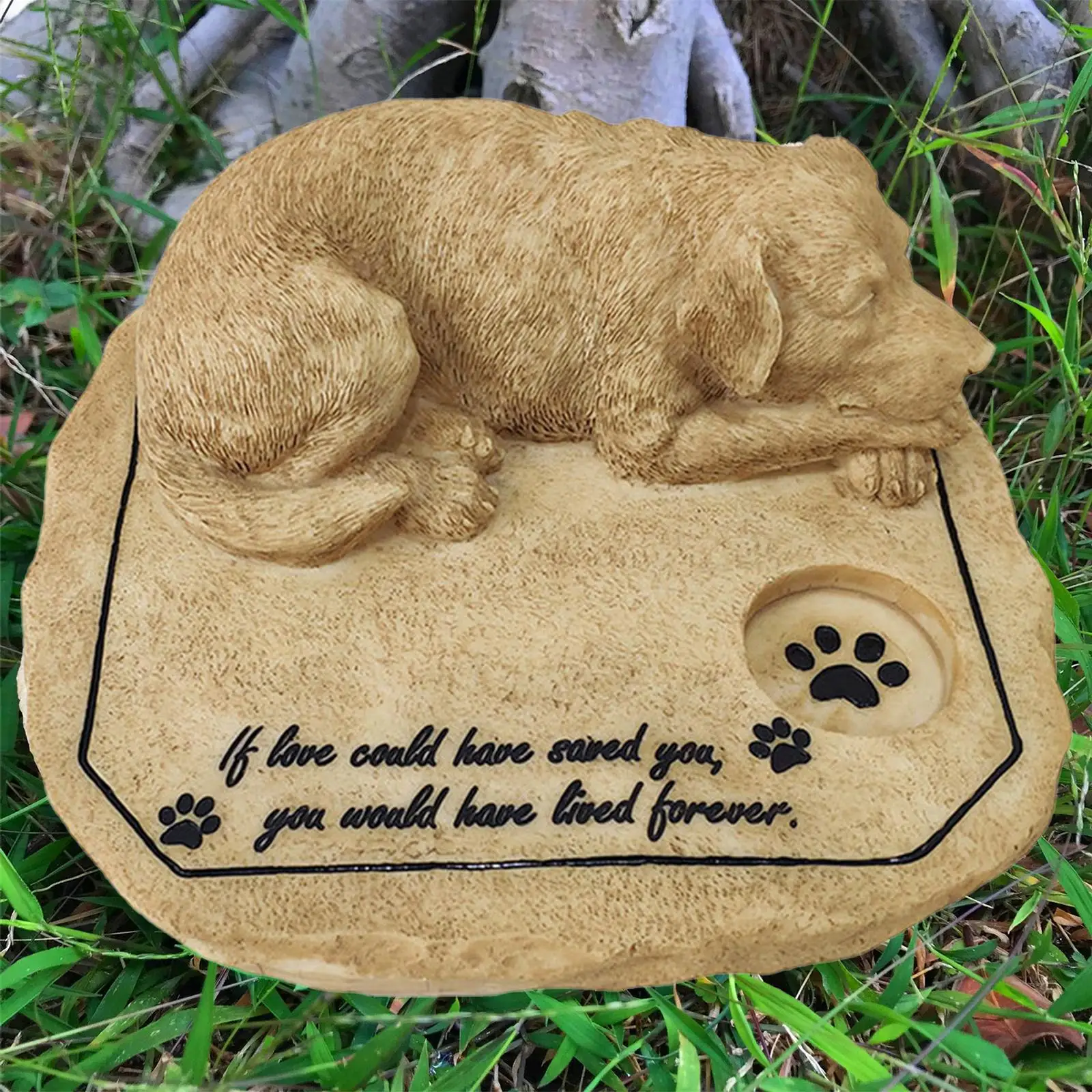 Pet Memorial Stones - Beautiful Memorial Wind Chimes for Dogs - Outdoor Tombstone or Indoor Display - Heartfelt Pet Memorial Gifts