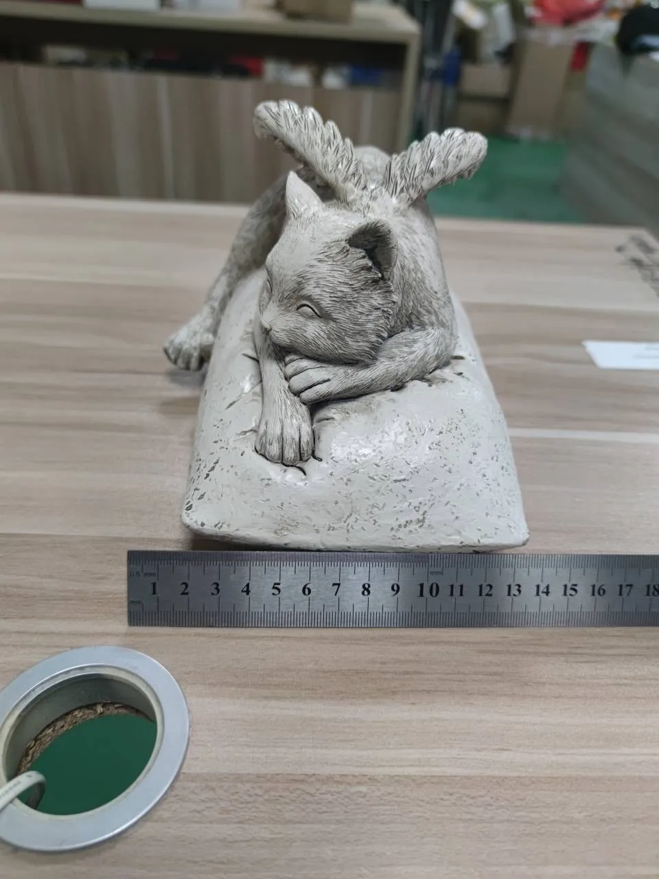 Resin Angel Dog Statue - Modern Style Figurine for Home Table Desk Decor - Contemporary Resin Sculpture