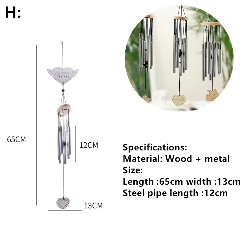 Large Copper Money Wind Chime Pendant - Metal Pipe Wind Chime with Bells and Tubes - Outdoor Yard Garden Home Decoration - Unique Memorial Wind Chimes