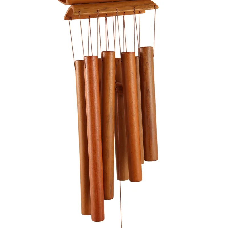 Handmade Natural Ring Memorial Wind Chimes - Bamboo Wind Chime for Home Decor, Hanging Ornament, Outdoor Yard Wind Bell