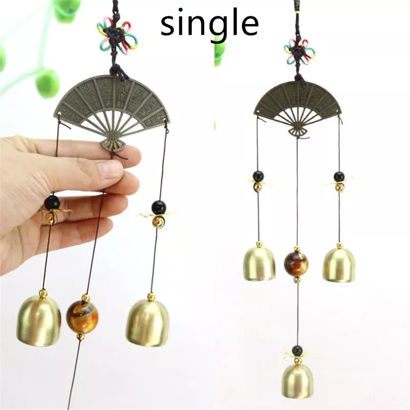 Large Copper Money Wind Chime Pendant - Metal Pipe Wind Chime with Bells and Tubes - Outdoor Yard Garden Home Decoration - Unique Memorial Wind Chimes