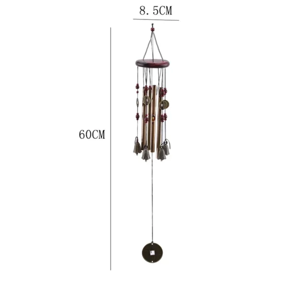 Large Copper Money Wind Chime Pendant - Metal Pipe Wind Chime with Bells and Tubes - Outdoor Yard Garden Home Decoration - Unique Memorial Wind Chimes - Image 19