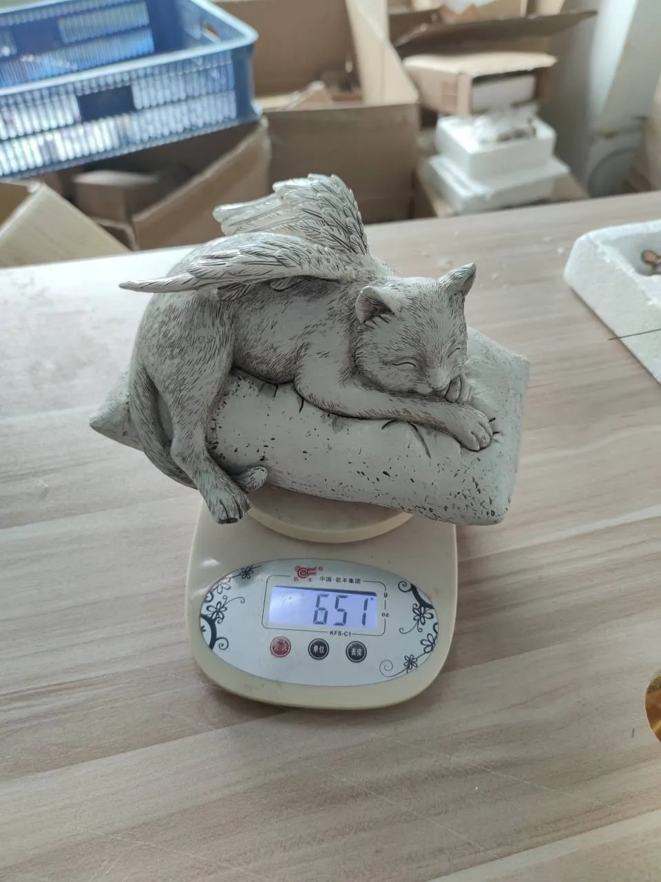 Resin Angel Dog Statue - Modern Style Figurine for Home Table Desk Decor - Contemporary Resin Sculpture