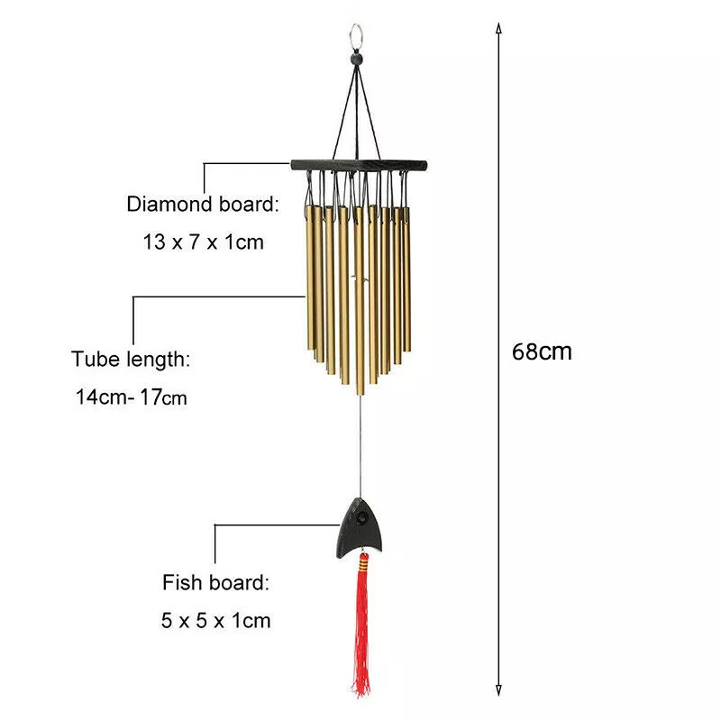 Large Bells Wind Chimes - Creative 16 Tubes Memorial Windchime for Home and Garden Outdoor Decoration