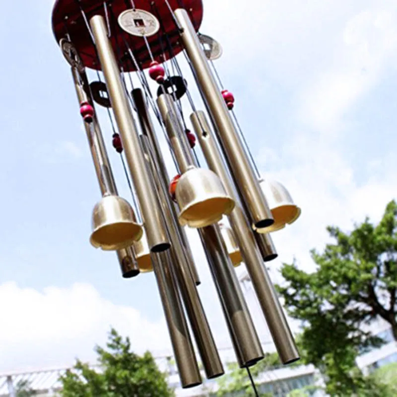 Bless A Symbol Of Good Luck - Large Wind Chime Tubes Bells, Metal Church Bell Wood Metal for Outdoor Garden, Yard, Home Decoration - Memorial Wind Chimes