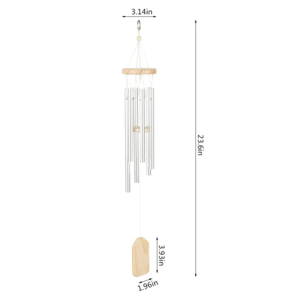 Large Copper Money Wind Chime Pendant - Metal Pipe Wind Chime with Bells and Tubes - Outdoor Yard Garden Home Decoration - Unique Memorial Wind Chimes - Image 20