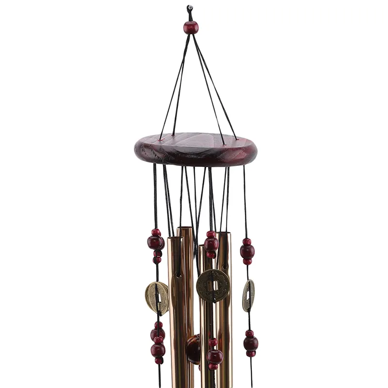 Antique Copper Wind Chimes - Outdoor Living Decor for Yard, Garden, and Home - Memorial Windchime Wall Hanging with Tubes and Bells