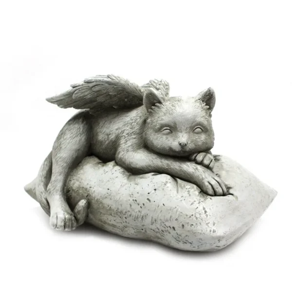 Resin Angel Dog Statue - Modern Style Figurine for Home Table Desk Decor - Contemporary Resin Sculpture