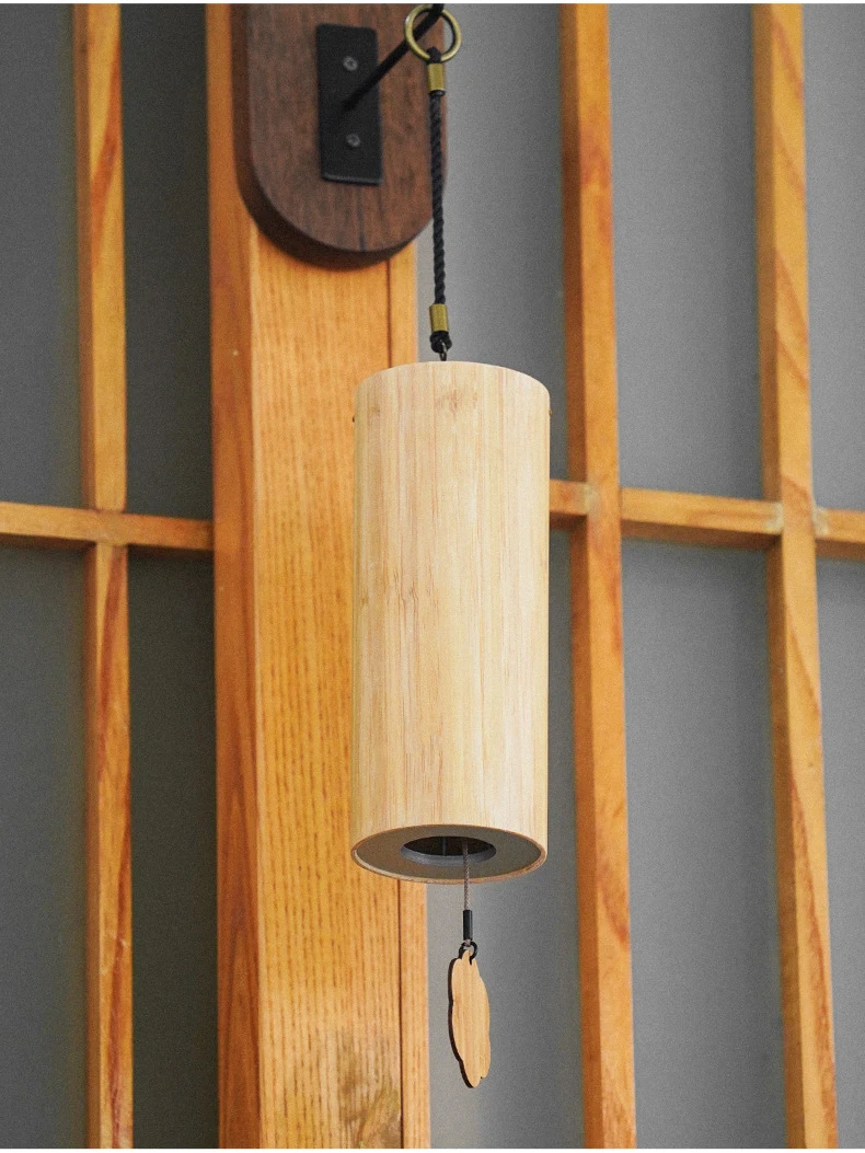 Bamboo Memorial Wind Chimes - Outdoor Garden Patio Decor with 8 Rods, Notes in C G Am Dm Chord - Zen Meditation Crafted Windbell