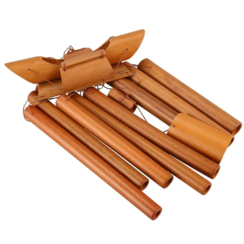 Handmade Natural Ring Memorial Wind Chimes - Bamboo Wind Chime for Home Decor, Hanging Ornament, Outdoor Yard Wind Bell