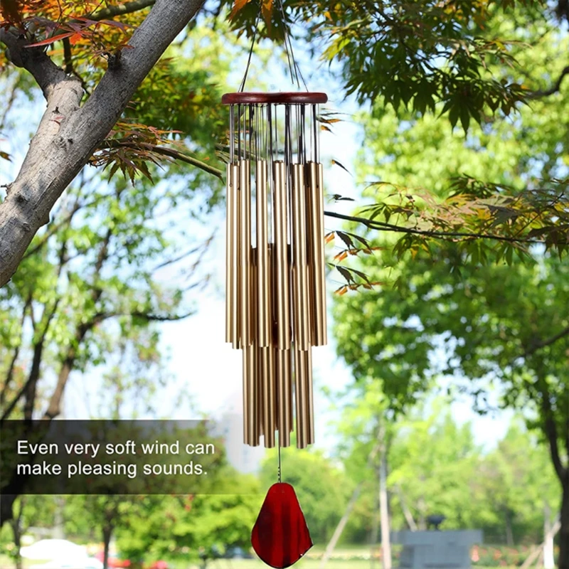 Outdoor Memorial Wind Chimes with 27 Tuned Tubes for Soothing Melodic Tones - Ideal Garden Decoration and Relaxing Wind Music