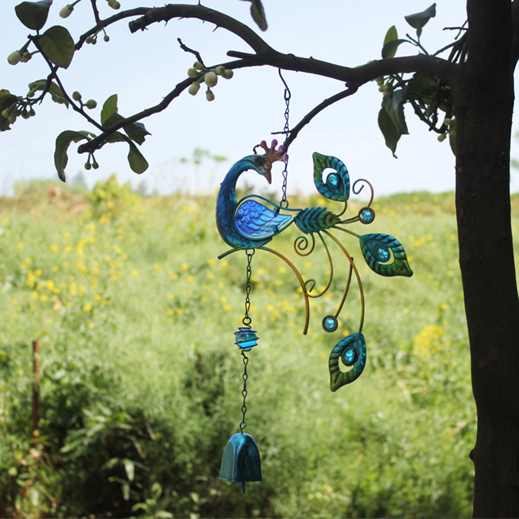 Large Copper Money Wind Chime Pendant - Metal Pipe Wind Chime with Bells and Tubes - Outdoor Yard Garden Home Decoration - Unique Memorial Wind Chimes
