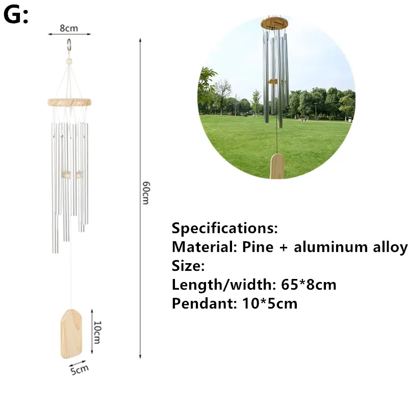 Large Copper Money Wind Chime Pendant - Metal Pipe Wind Chime with Bells and Tubes - Outdoor Yard Garden Home Decoration - Unique Memorial Wind Chimes