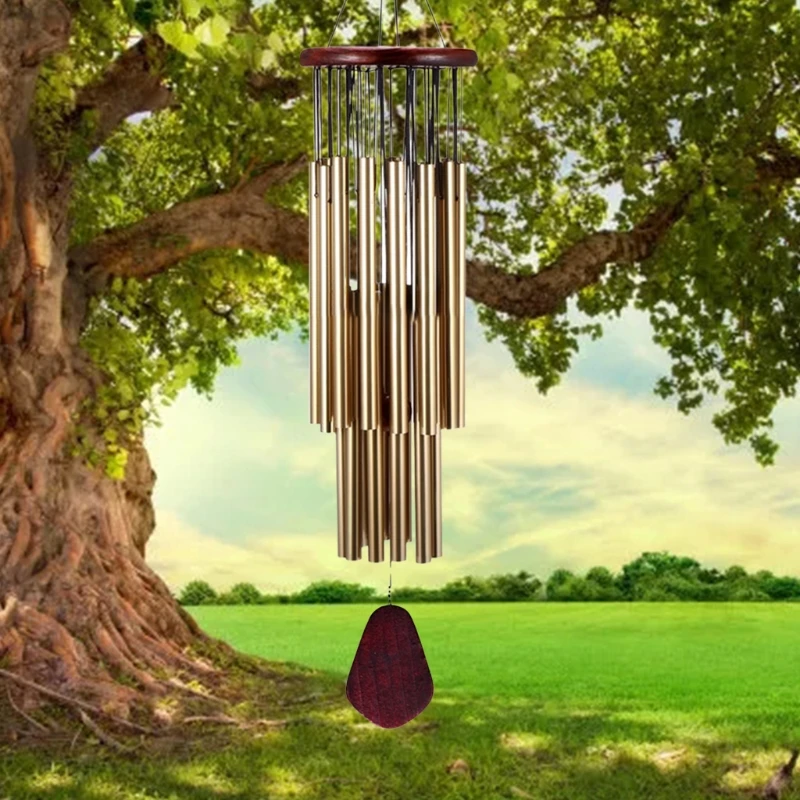 Outdoor Memorial Wind Chimes with 27 Tuned Tubes for Soothing Melodic Tones - Ideal Garden Decoration and Relaxing Wind Music