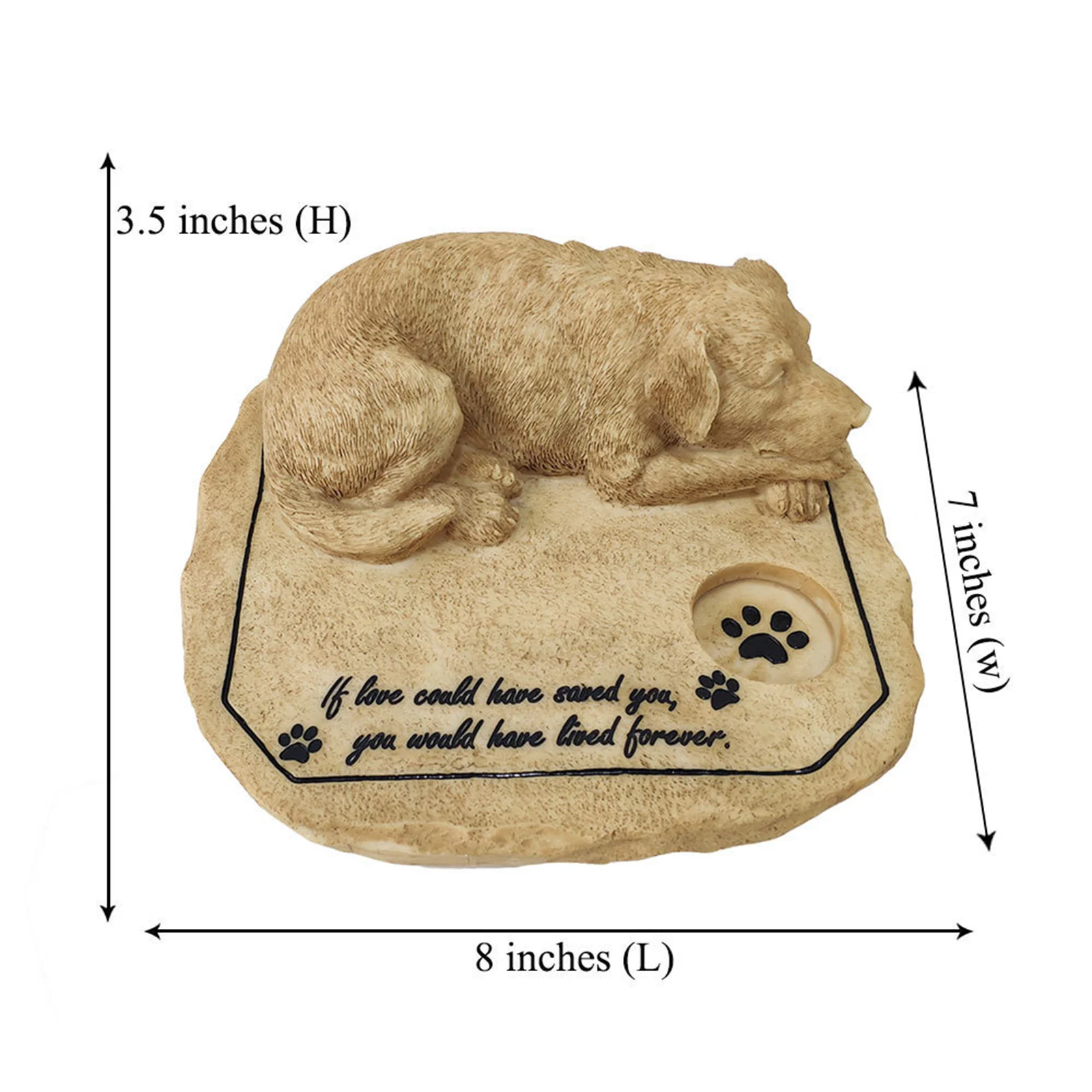 Pet Memorial Stones - Beautiful Memorial Wind Chimes for Dogs - Outdoor Tombstone or Indoor Display - Heartfelt Pet Memorial Gifts